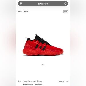 Adidas Trae Young 3 Red and Black Sneakers